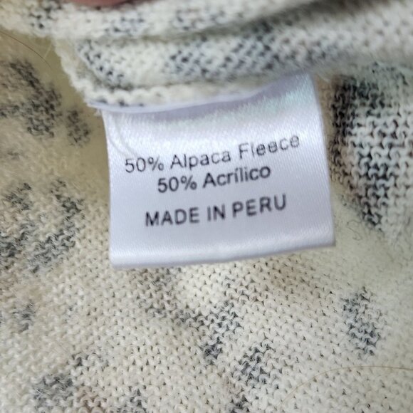 DV Dolce Vita Animal Print Alpaca Fleece Crisscross Cropped Sweater Size L - Picture 6 of 6